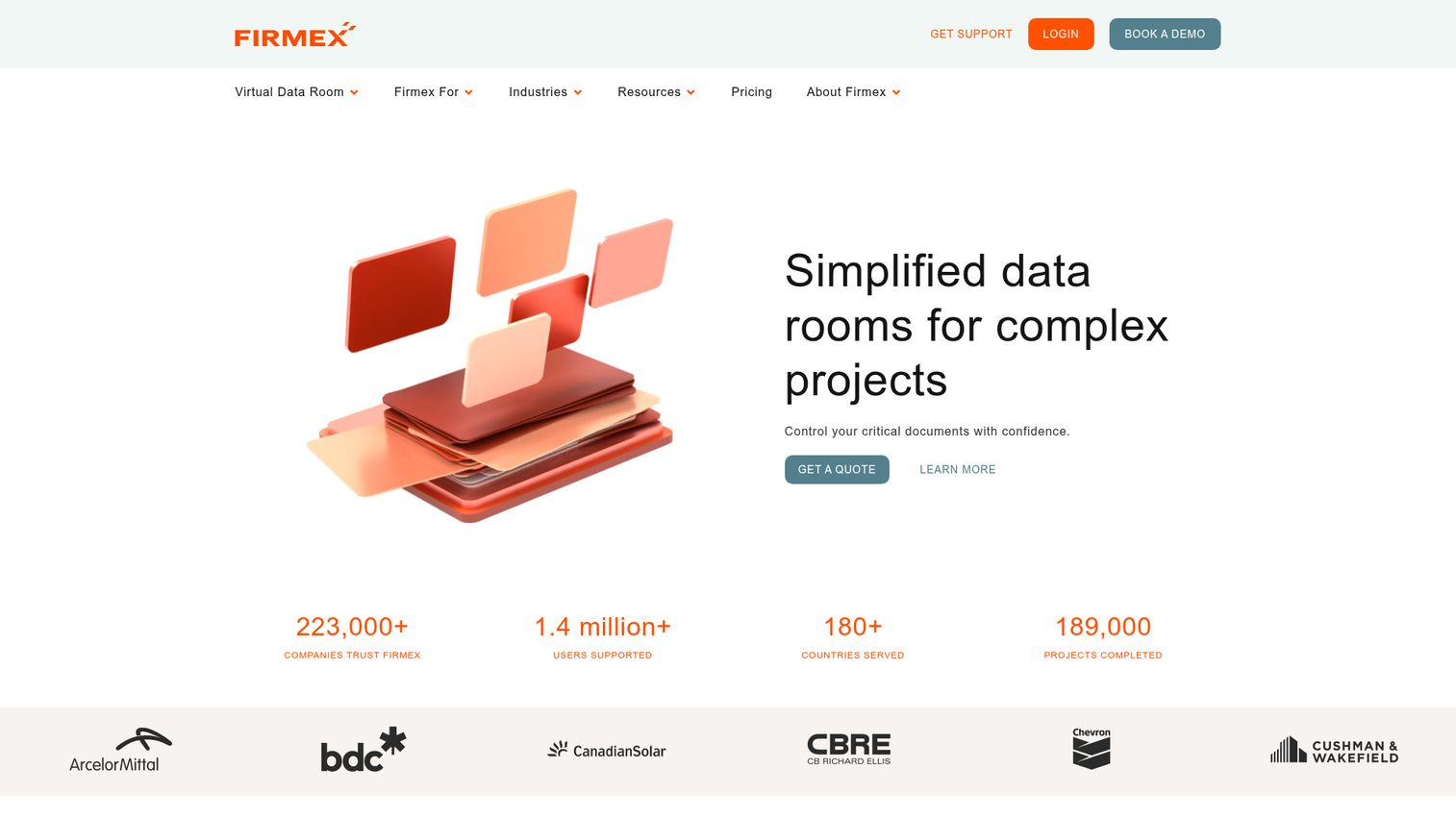 Firmex virtual data room interface