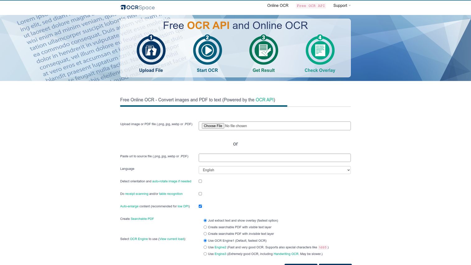OCR.space screenshot