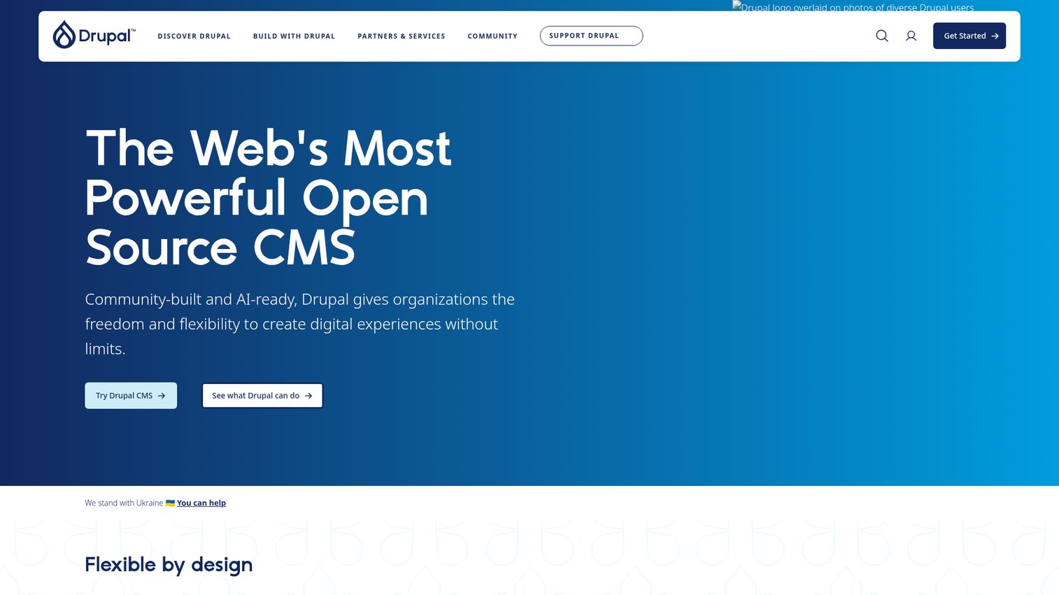 Drupal homepage screenshot