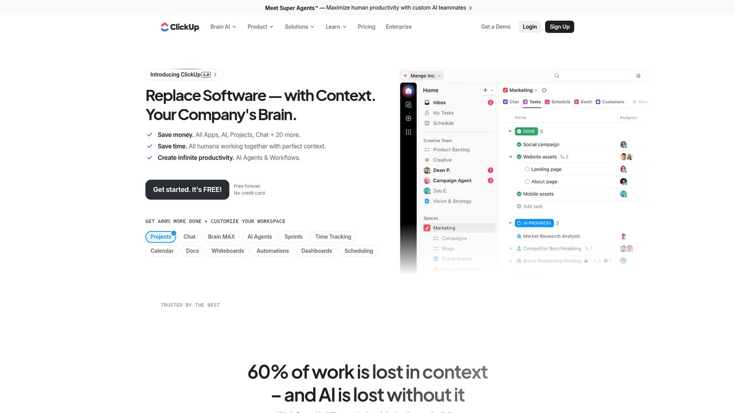ClickUp OKR software