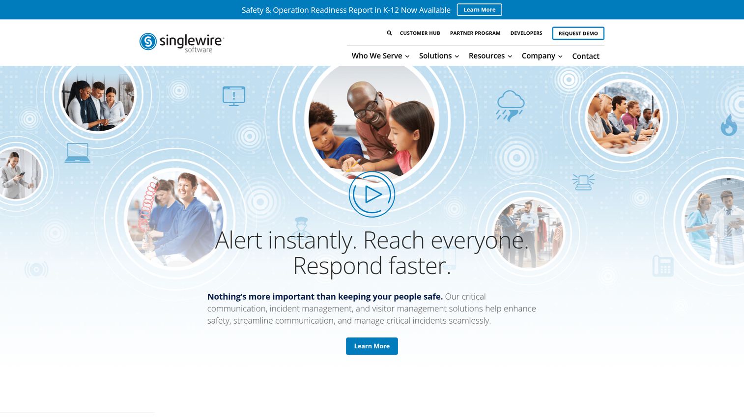 Singlewire InformaCast mass notification interface.