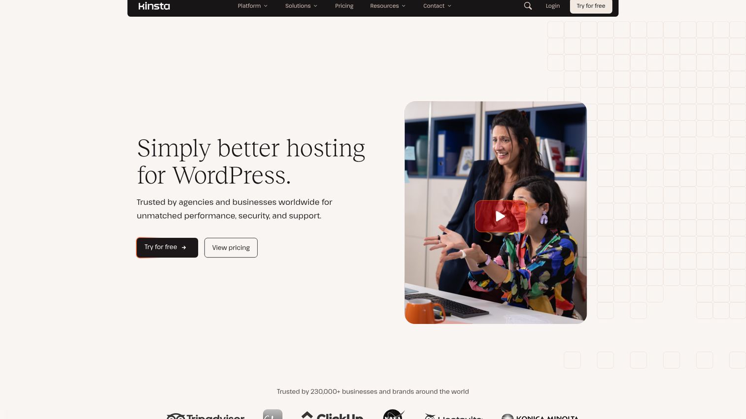 Kinsta MyKinsta managed WordPress hosting dashboard