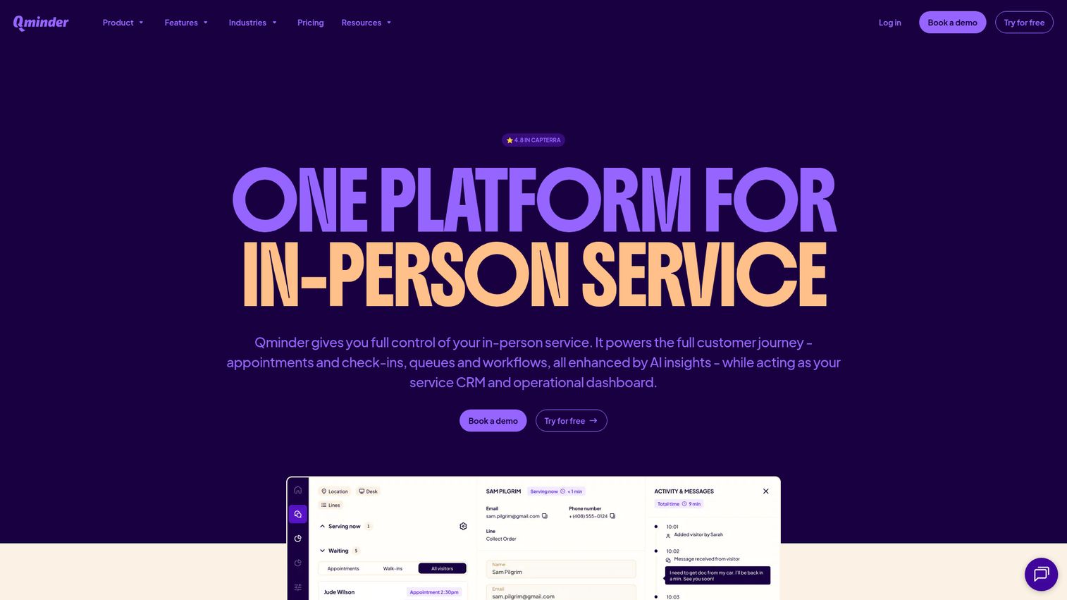 Qminder Check In 10 best queue management software tools compared for 2026 - Guideflow Blog