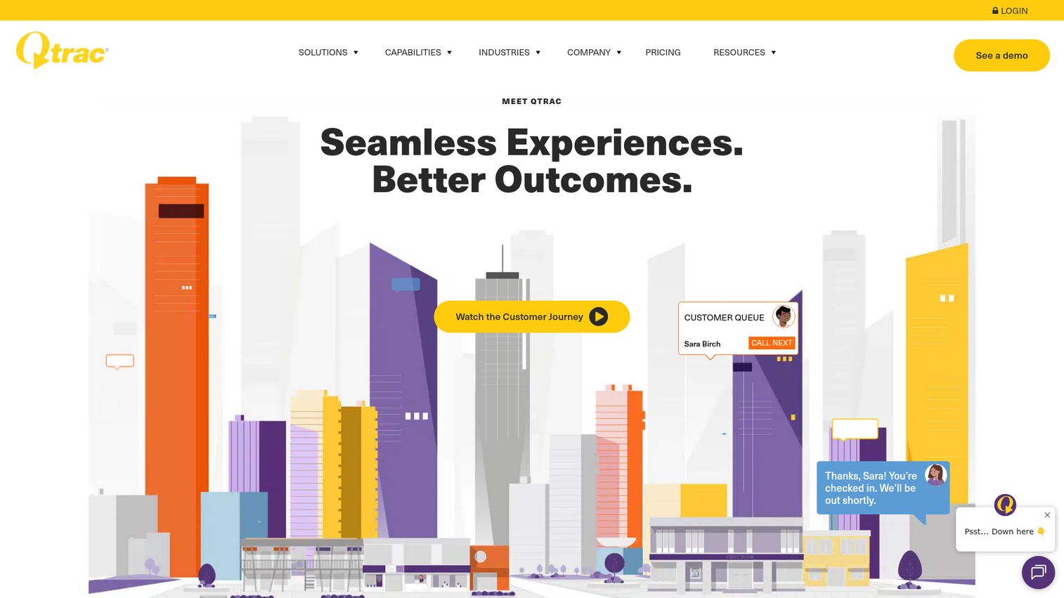Qtrac virtual queuing and appointment scheduling platform dashboard