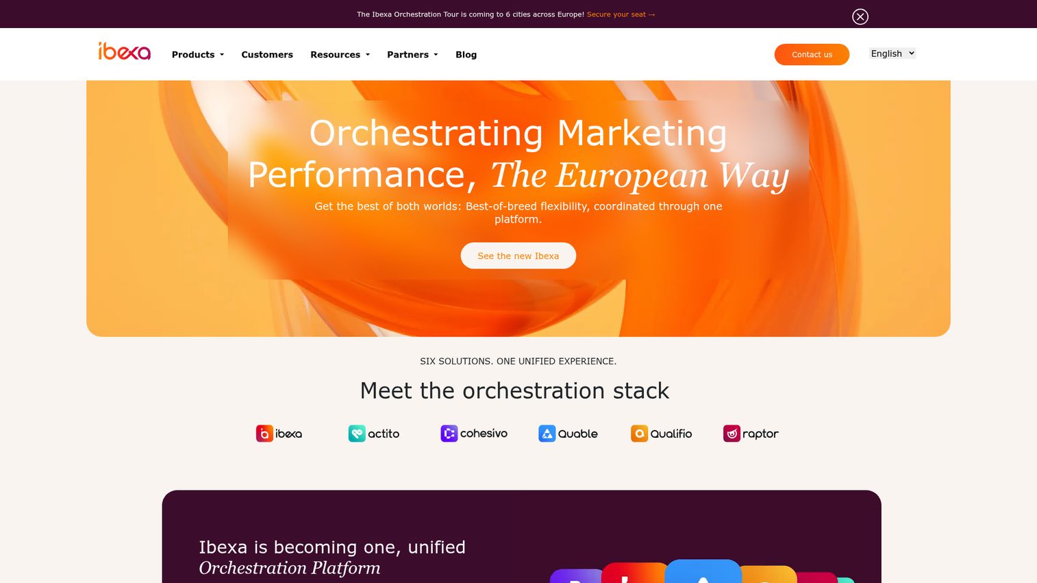 Ibexa digital experience platform homepage