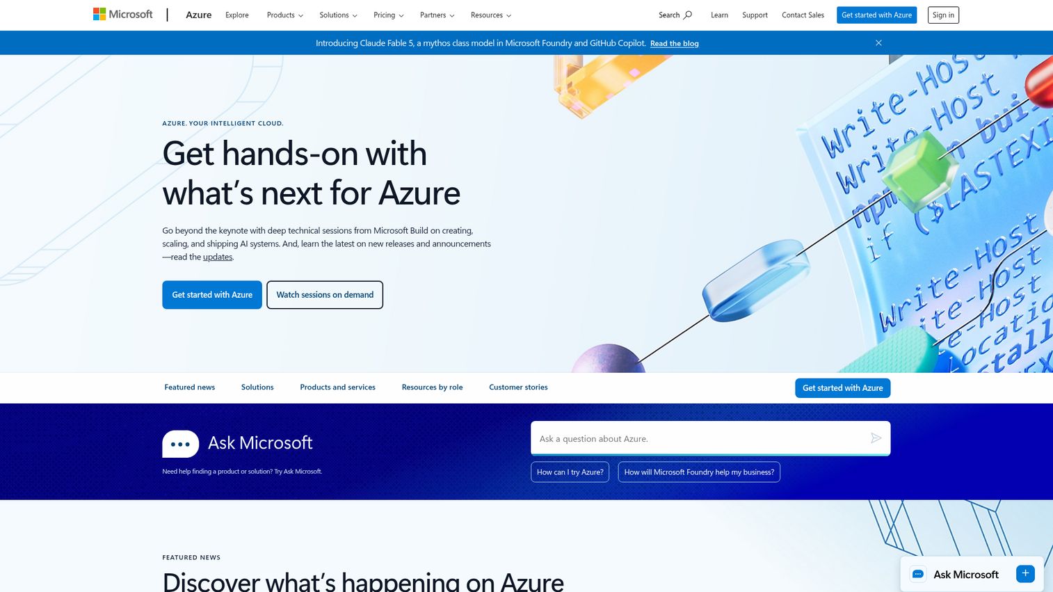 Microsoft Azure AI Content Safety service page