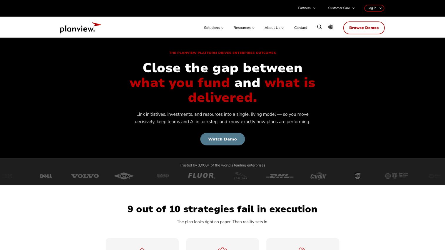 Planview enterprise portfolio and resource management platform