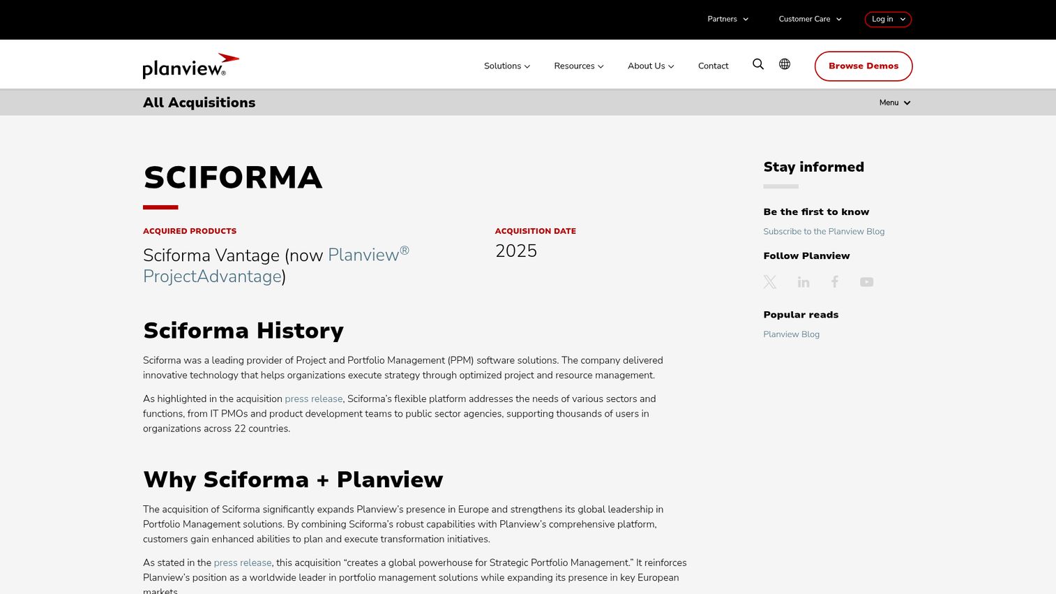 Sciforma project portfolio management for PMOs.