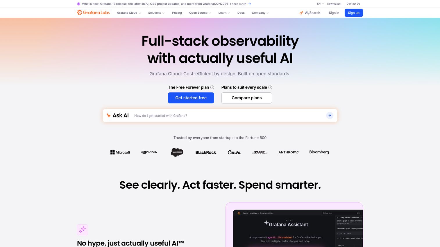 Grafana Cloud observability platform
