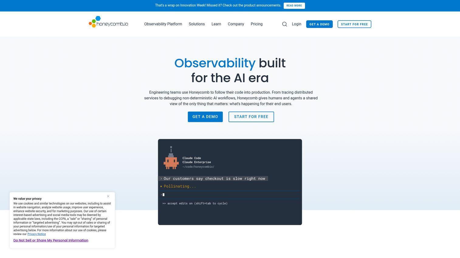 Honeycomb observability platform