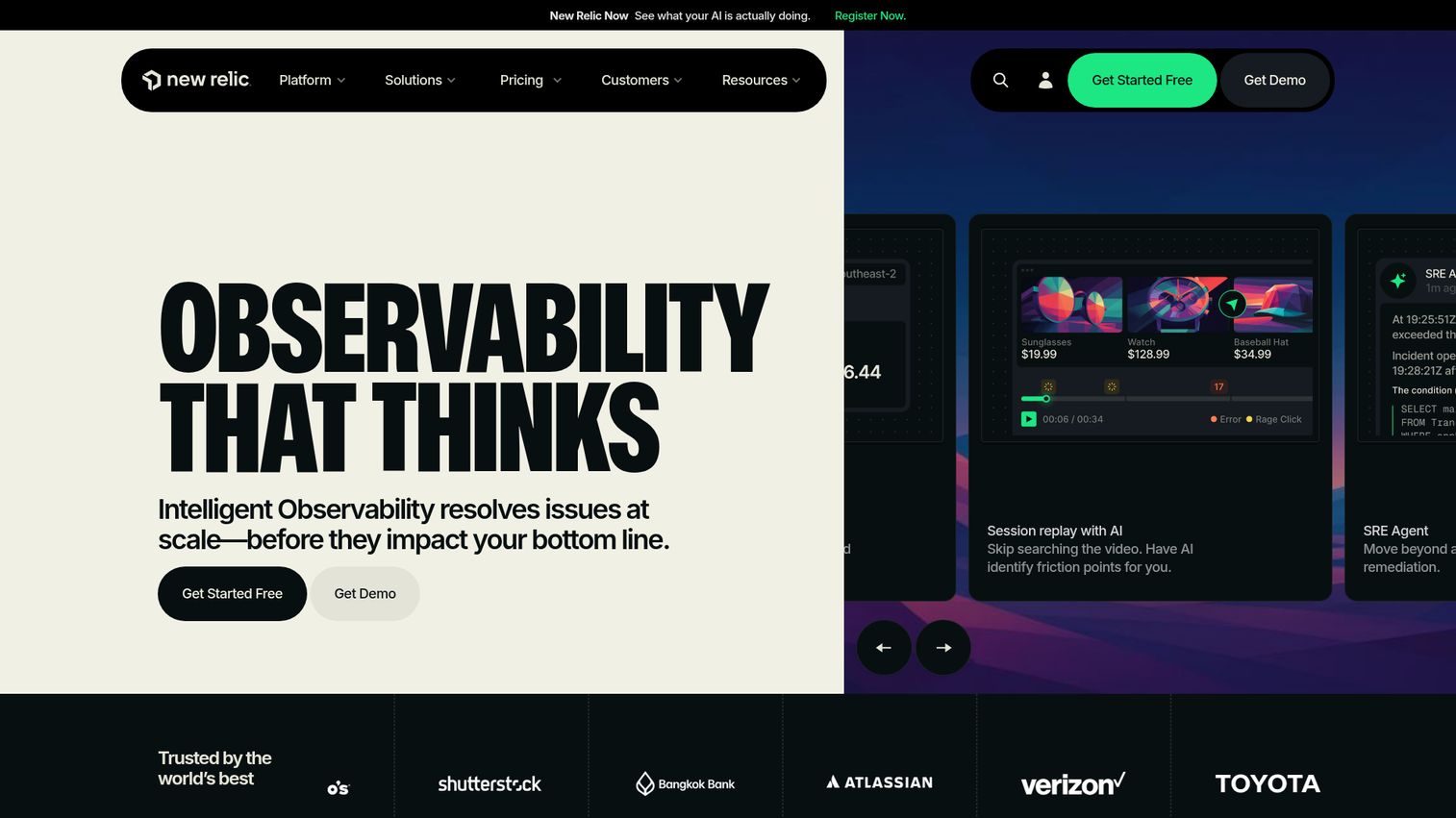 New Relic observability platform