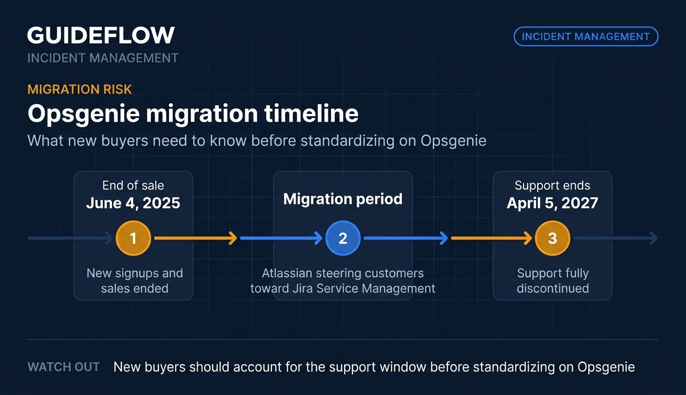Opsgenie migration timeline for incident management software buyers