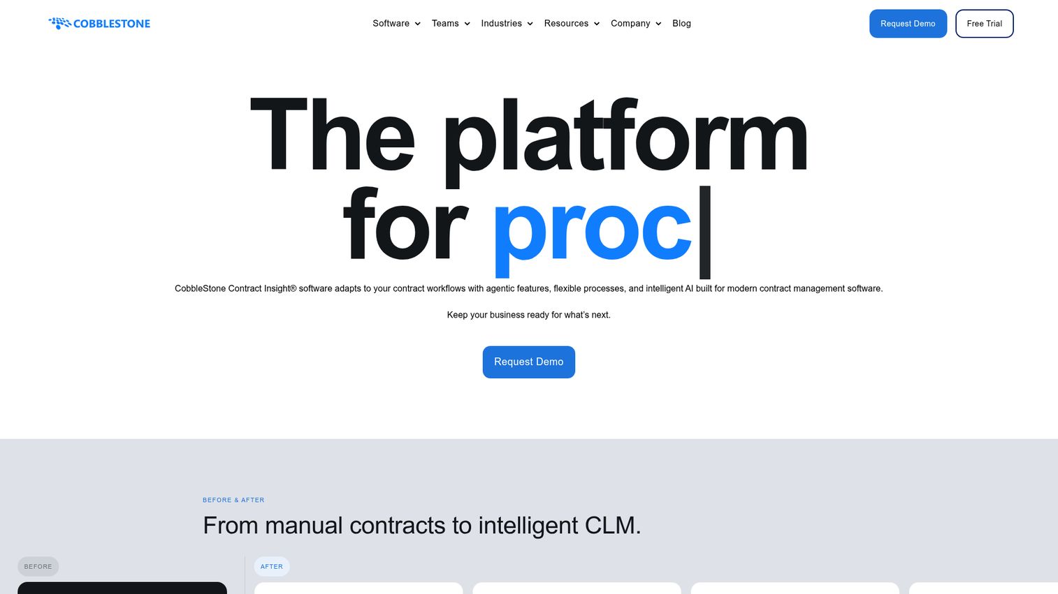 CobbleStone Contract Insight vendor and contract management