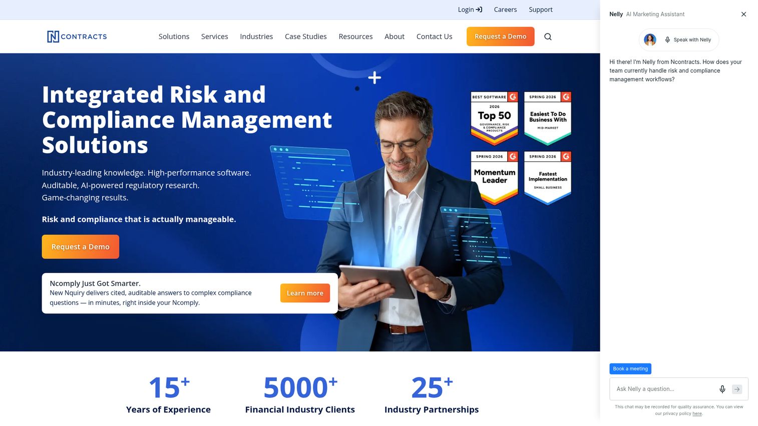 Ncontracts risk, compliance, and vendor management for financial institutions