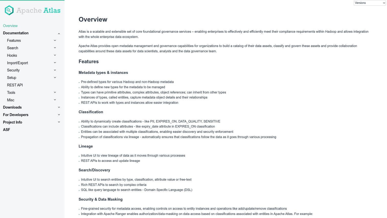 Apache Atlas open-source metadata management framework