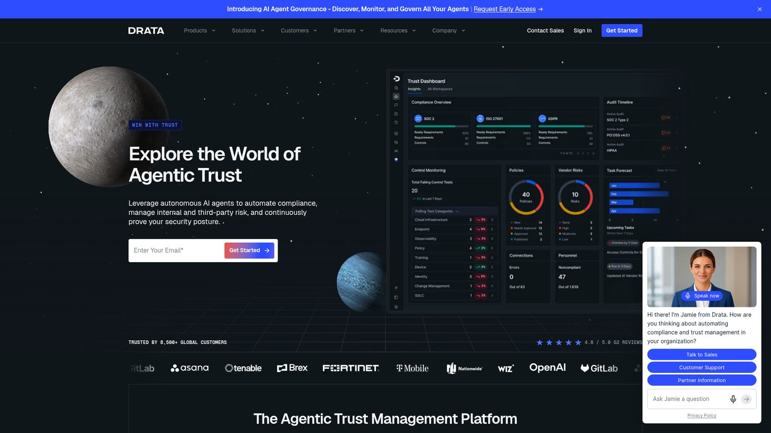 Drata trust management and compliance automation platform