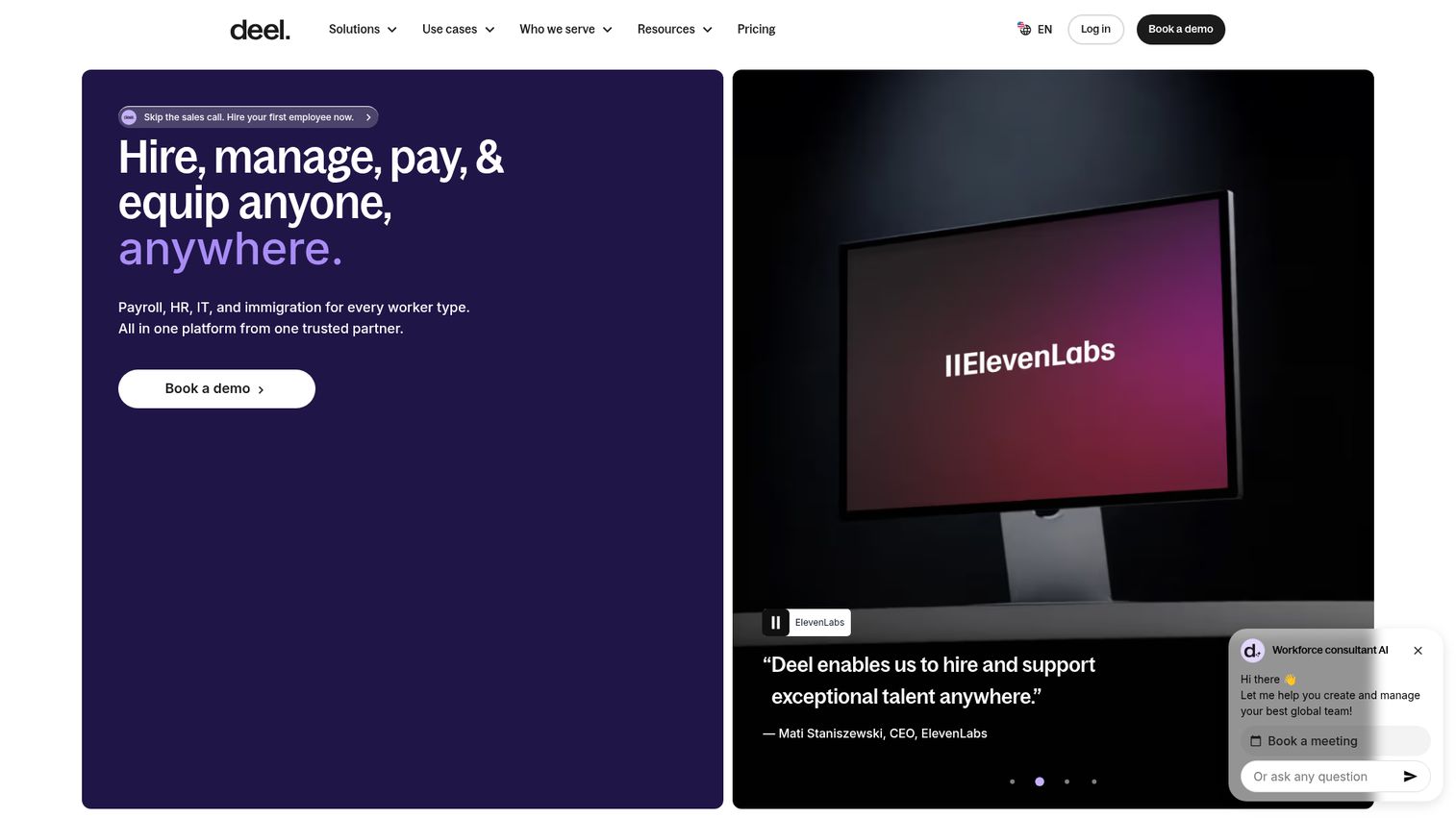Deel global HR and compliance platform