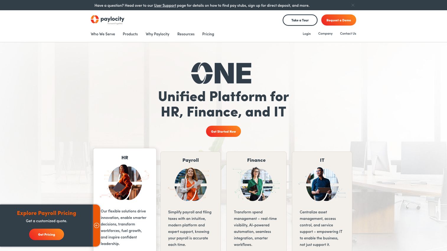 Paylocity HR and payroll platform