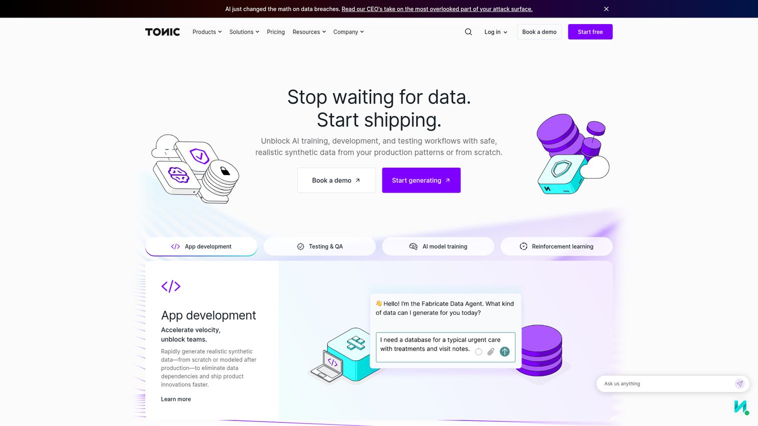 Tonic.ai synthetic data platform