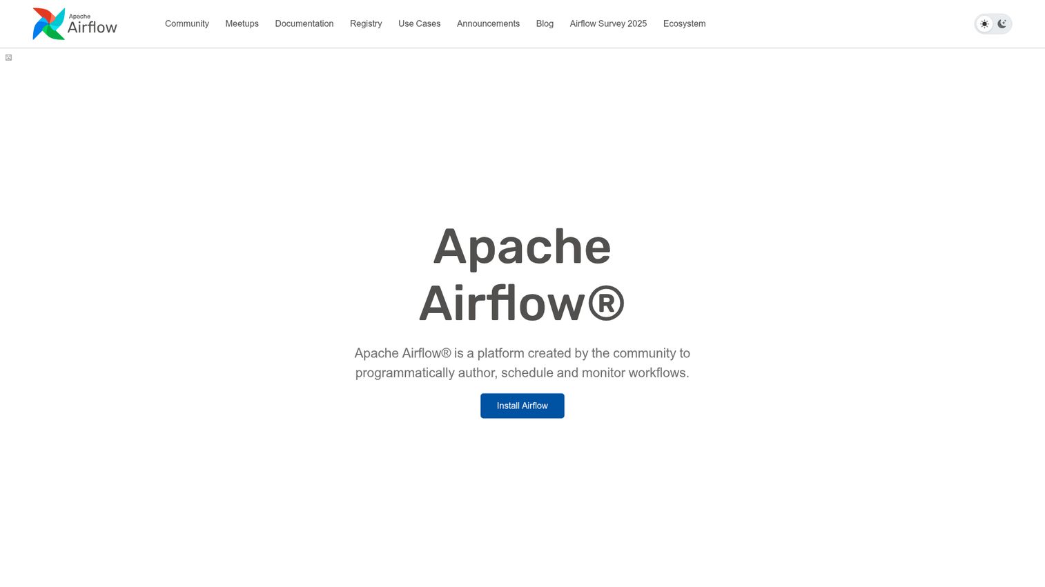 Apache Airflow open-source workflow orchestration