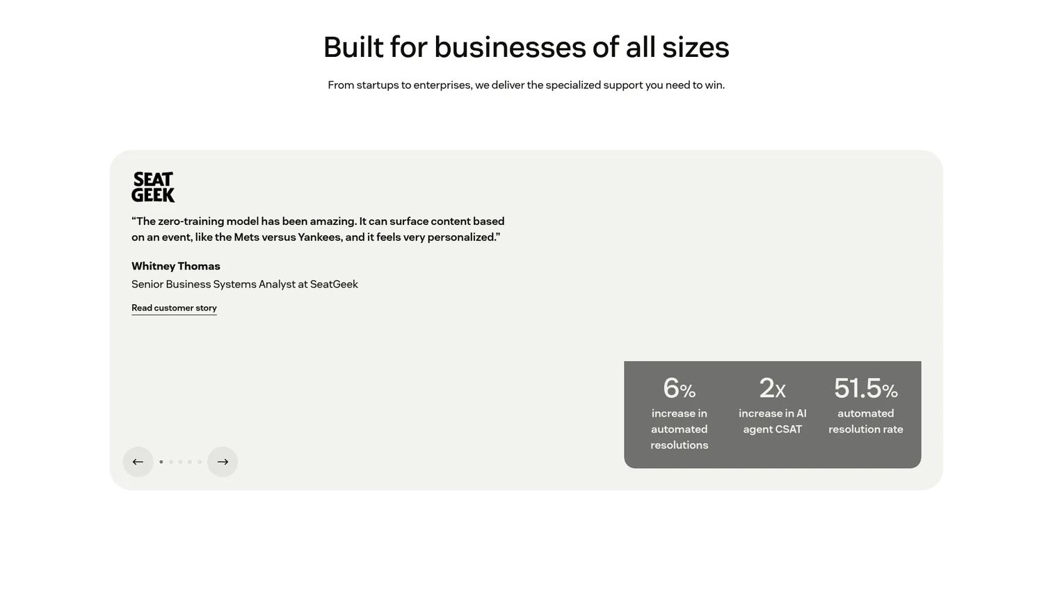 Zendesk AI-powered customer service and ticketing platform homepage.