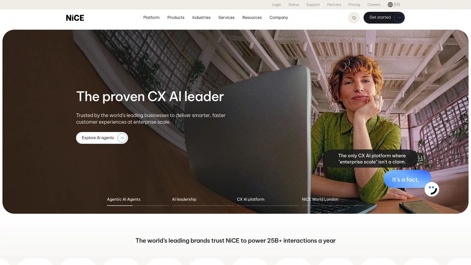 NICE CXone contact center workforce management software interface.
