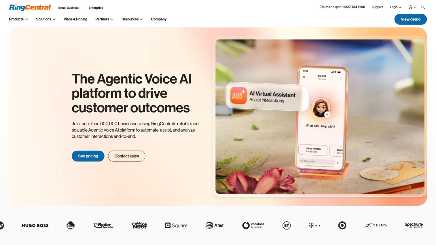 RingCentral cloud contact center platform interface
