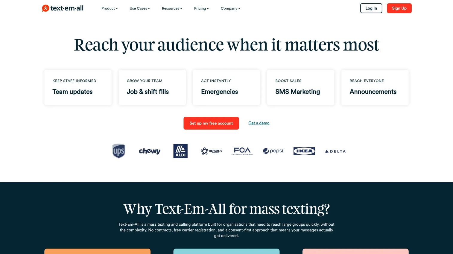 Text-Em-All mass texting and voice platform