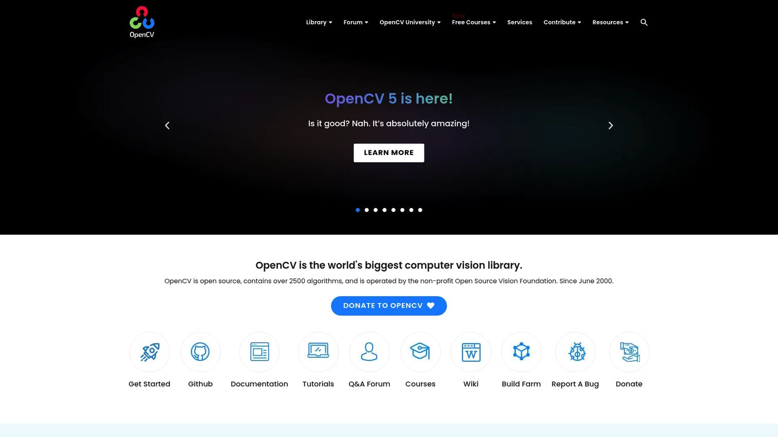 OpenCV image recognition software