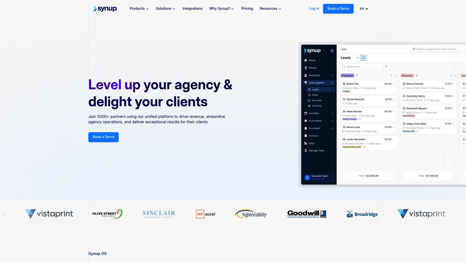 Synup listings and reputation management platform homepage
