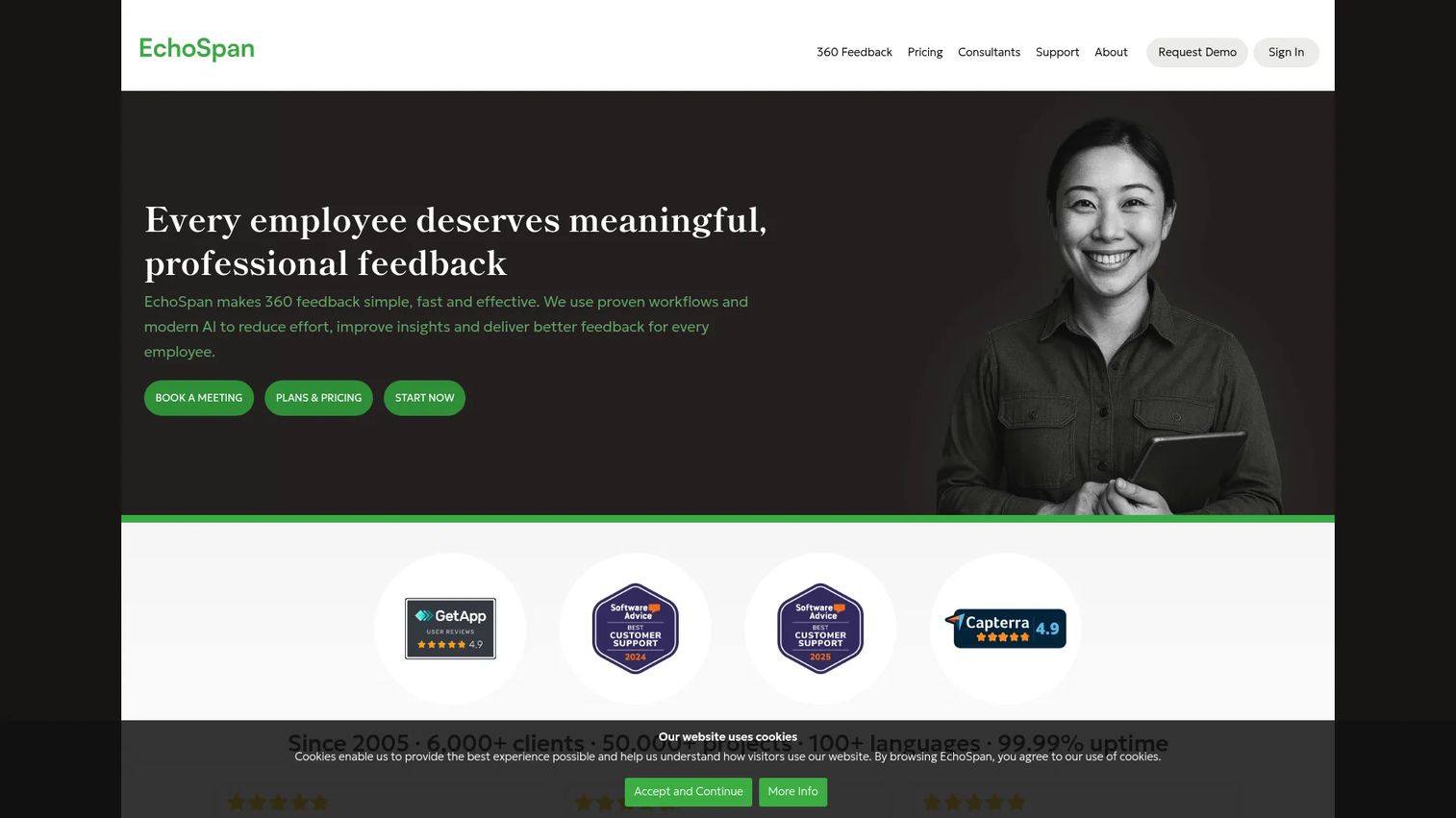 EchoSpan deeply customizable 360 assessment software.