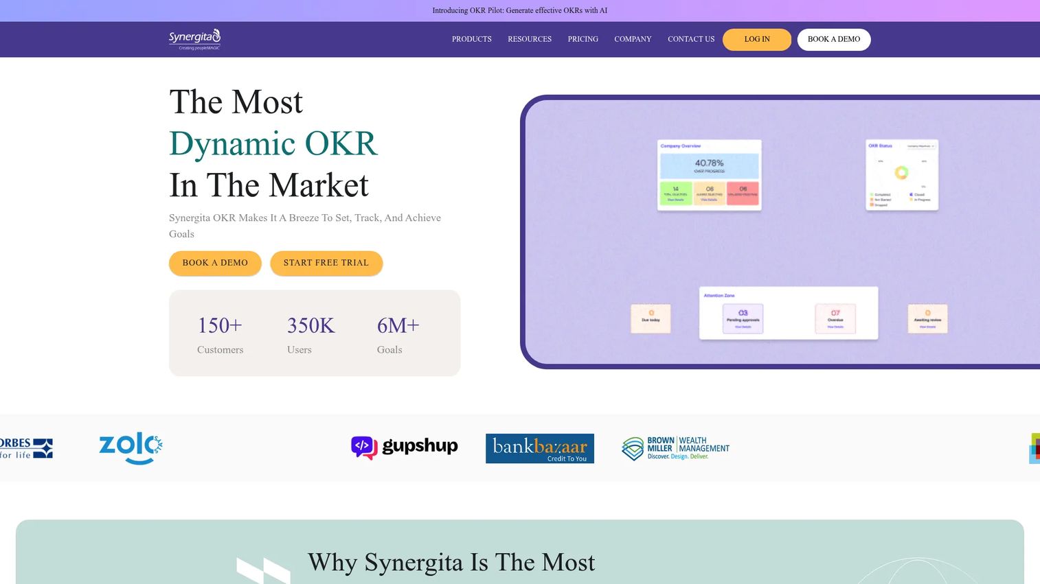 Synergita performance, 360 feedback, and recognition platform.