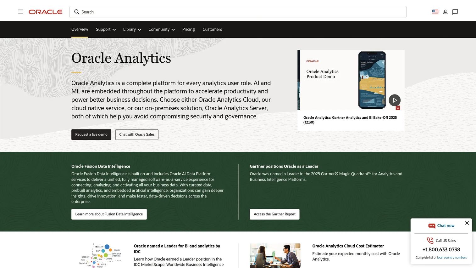 Oracle Analytics embedded analytics