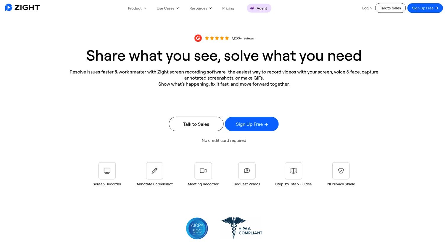 Zight homepage screenshot