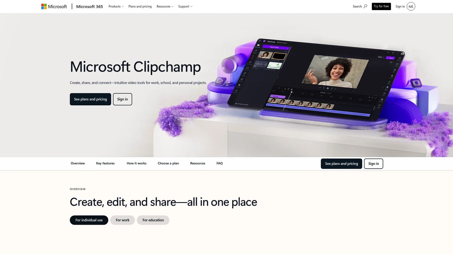 Microsoft Stream homepage screenshot