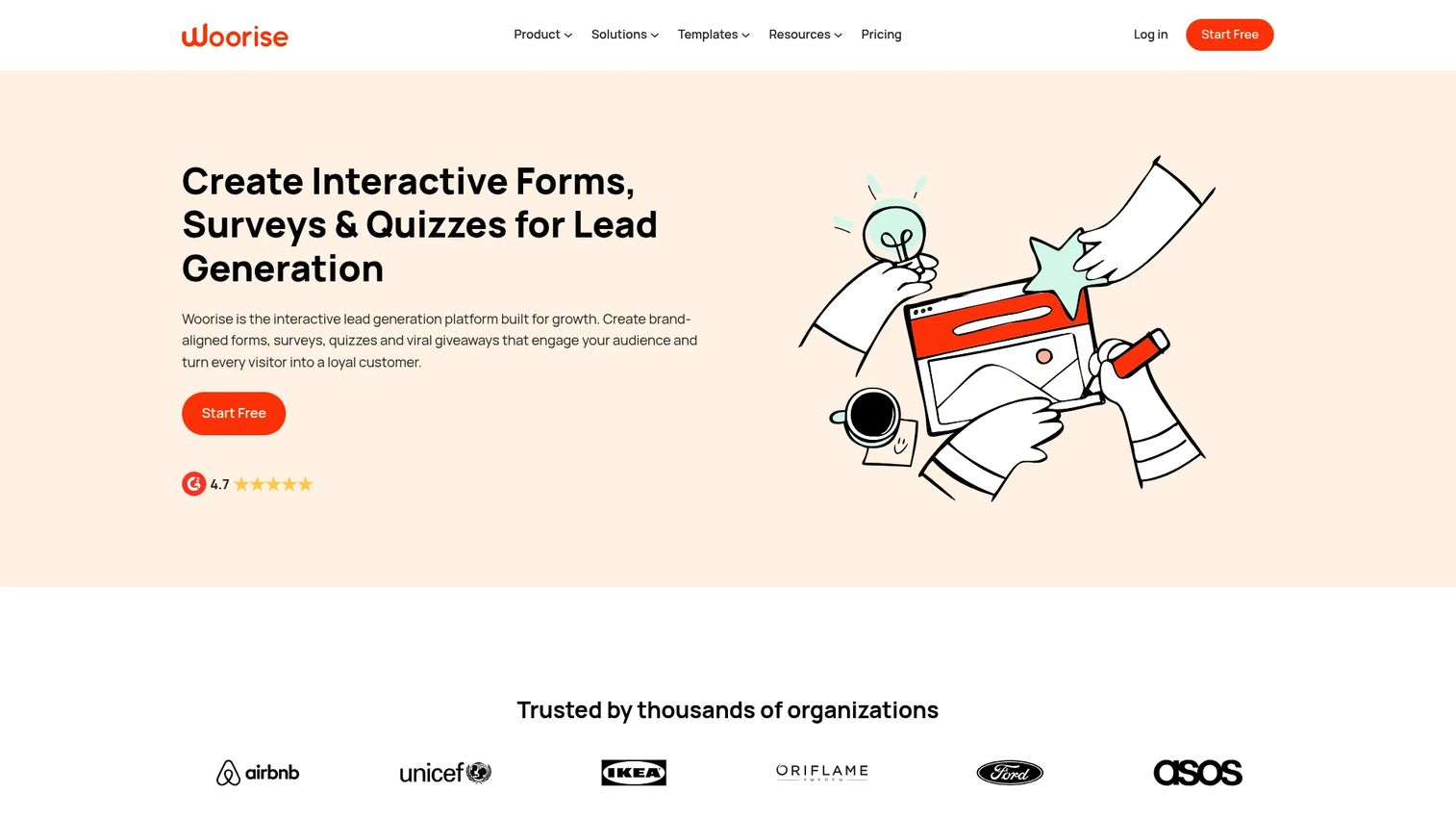 Woorise interactive campaign builder