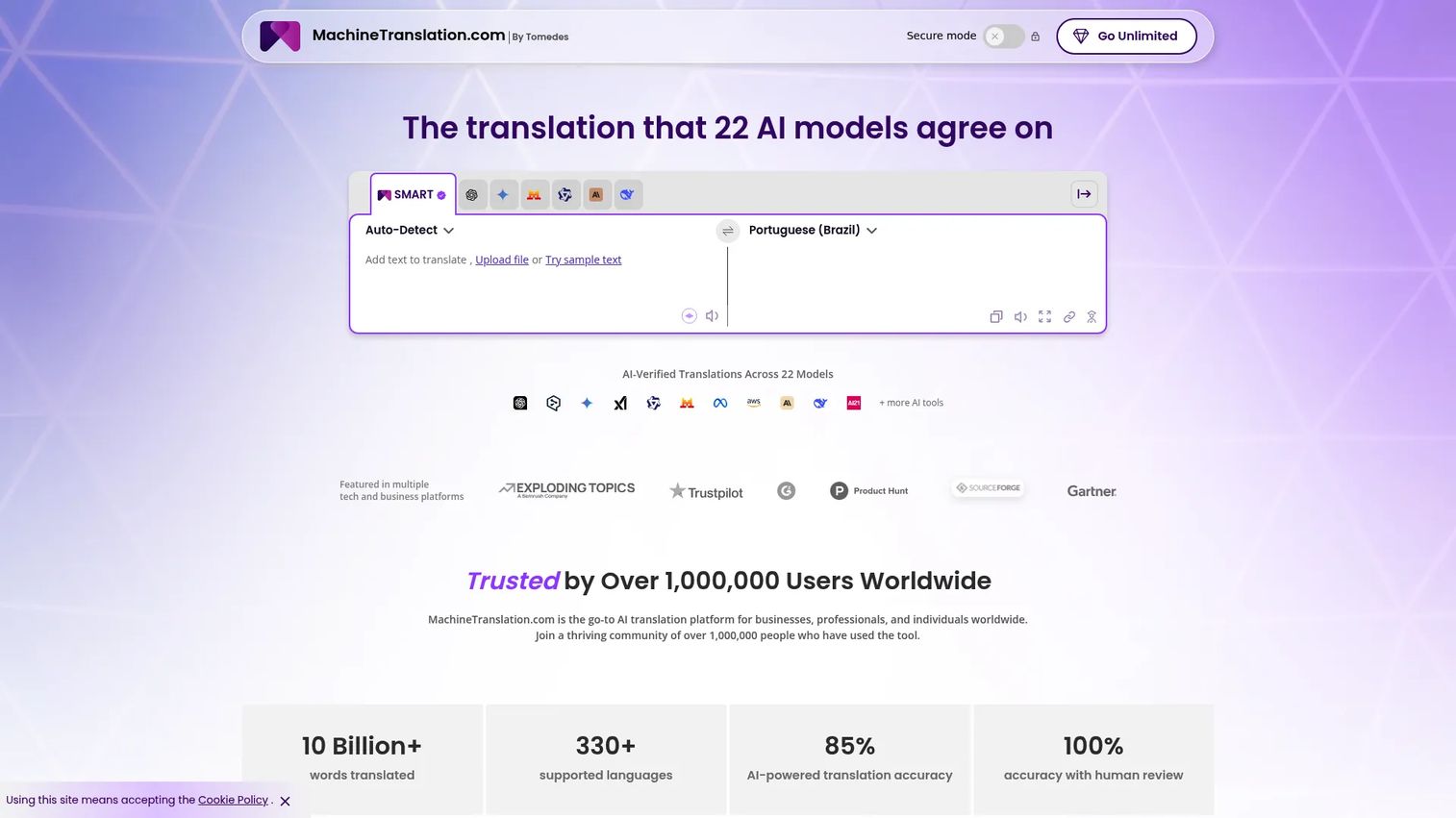 MachineTranslation.com engine aggregator