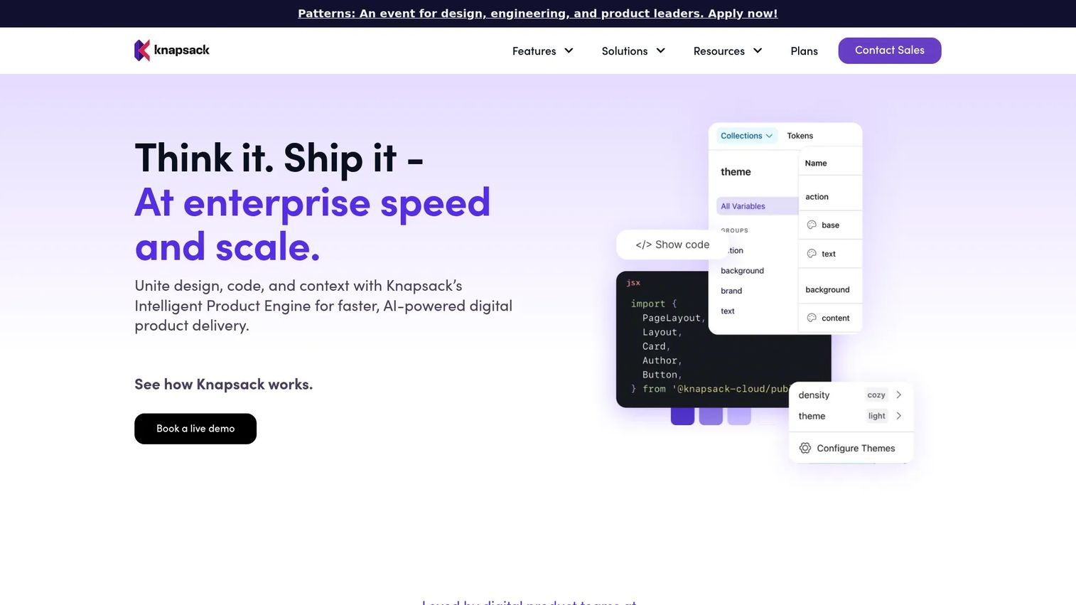 Knapsack enterprise design system platform