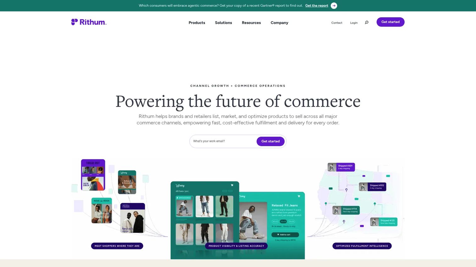 Rithum commerce operations platform homepage