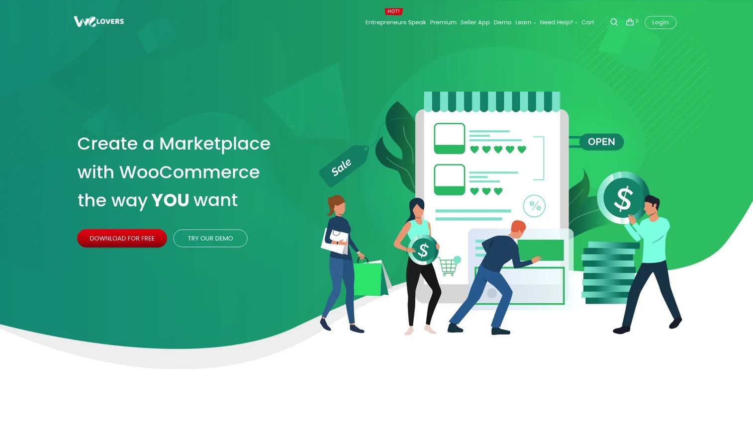 WCFM Marketplace WooCommerce multivendor plugin homepage