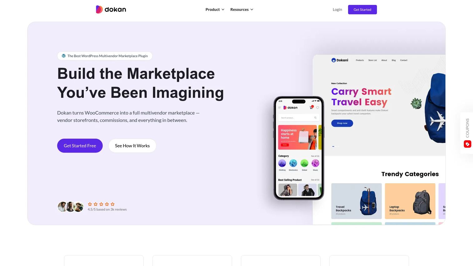 Dokan Multivendor Marketplace WordPress plugin homepage
