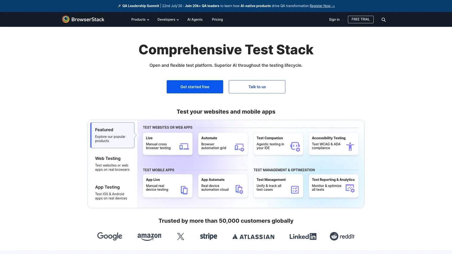 BrowserStack cloud testing platform