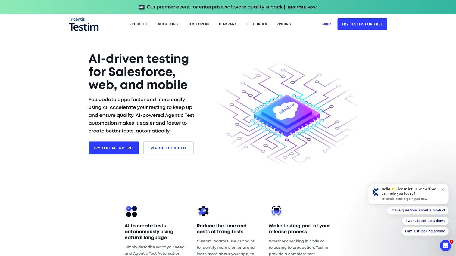 Testim AI test automation