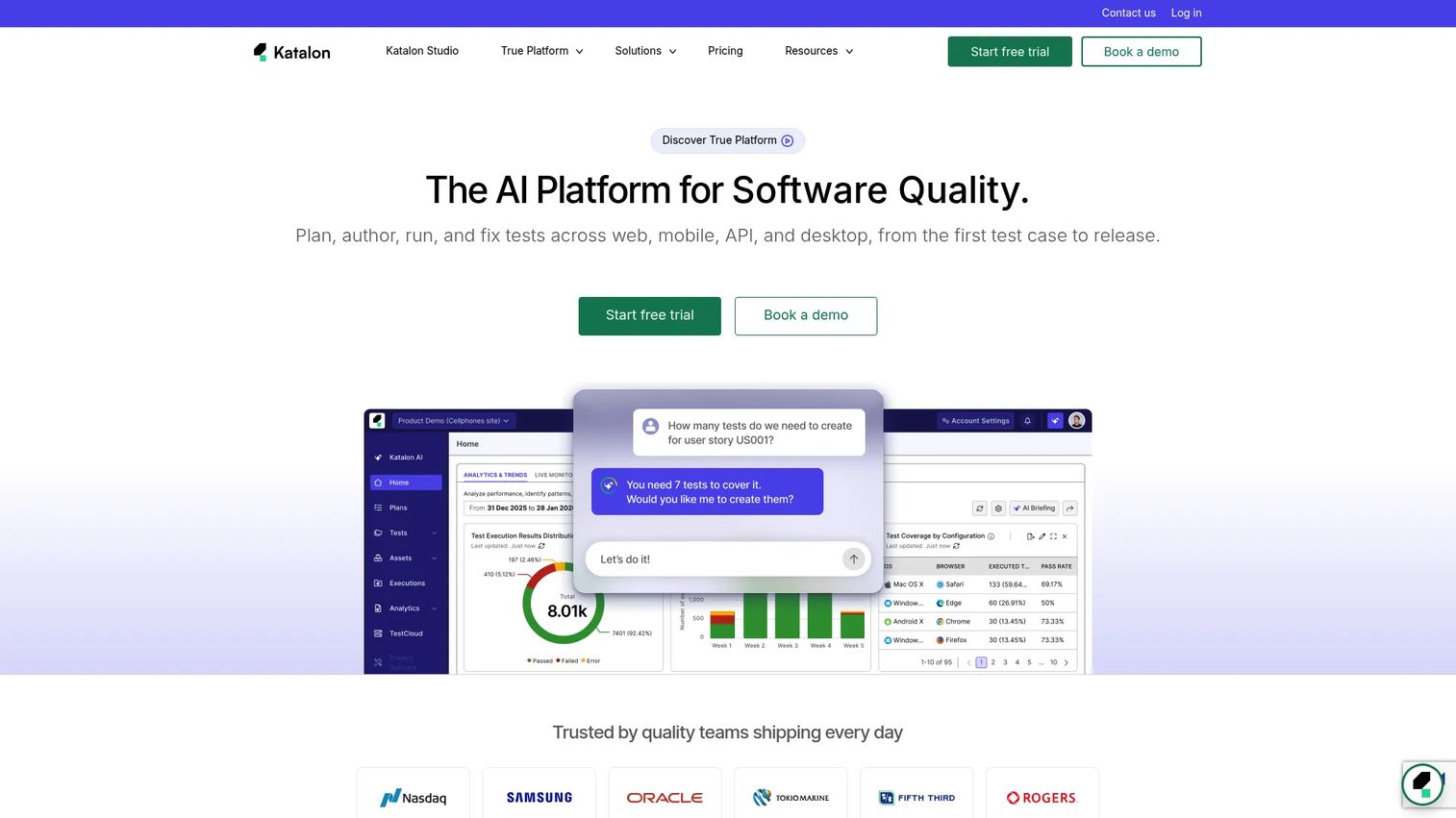 Katalon test automation platform
