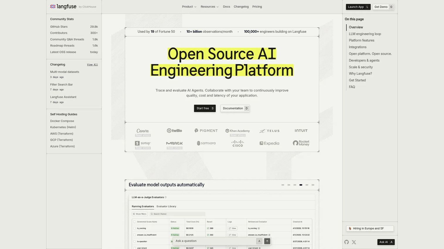 Langfuse open-source LLM observability