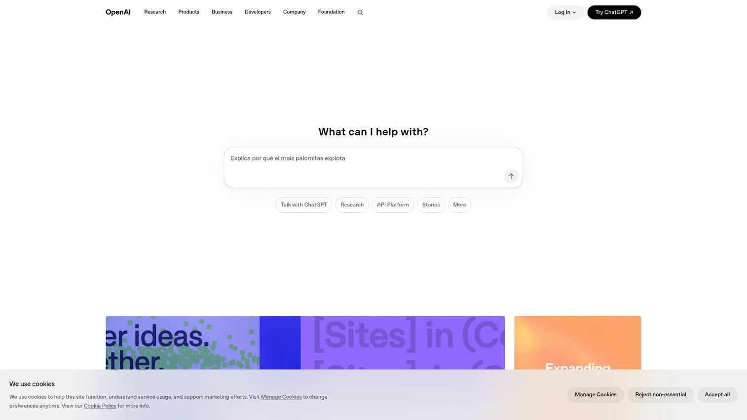 OpenAI language generation models