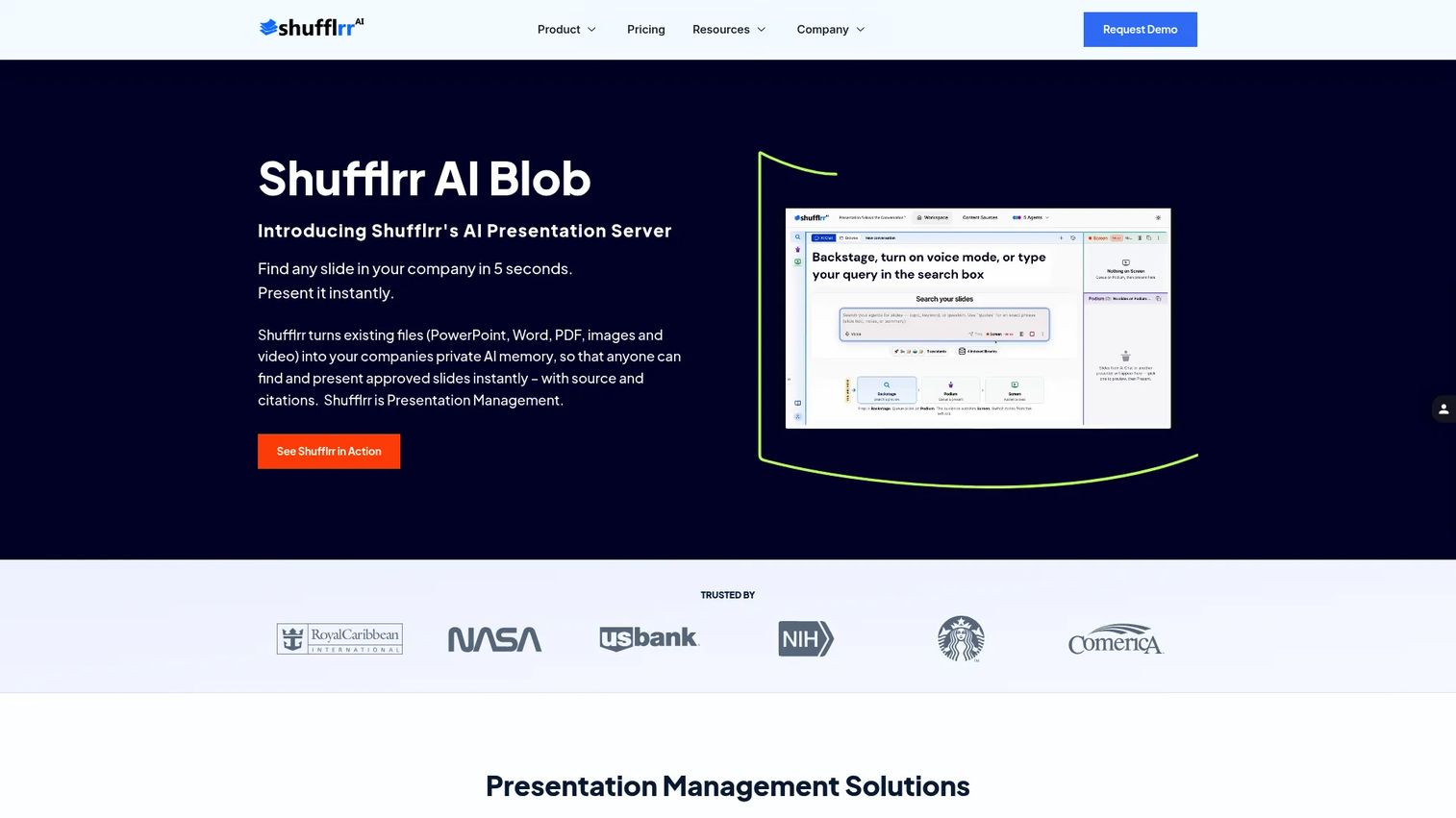 Shufflrr presentation management