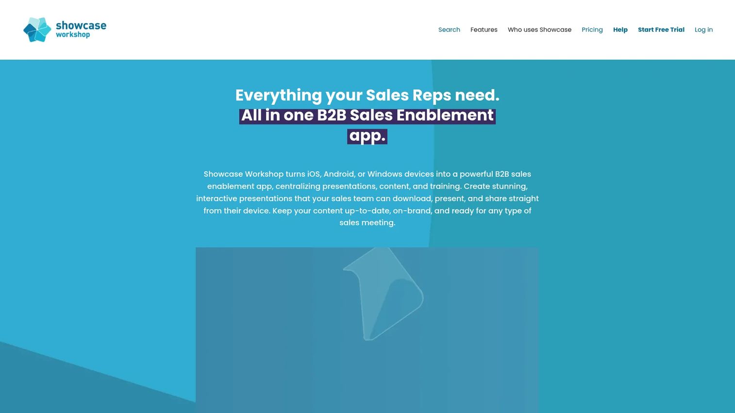 Showcase Workshop sales presentation platform