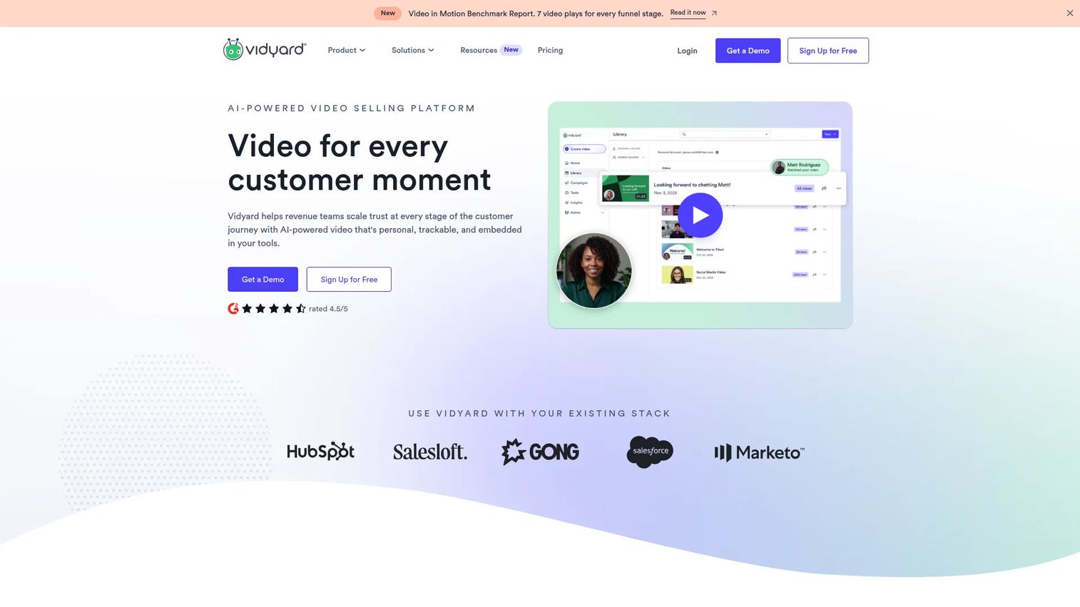 Vidyard video advertising software