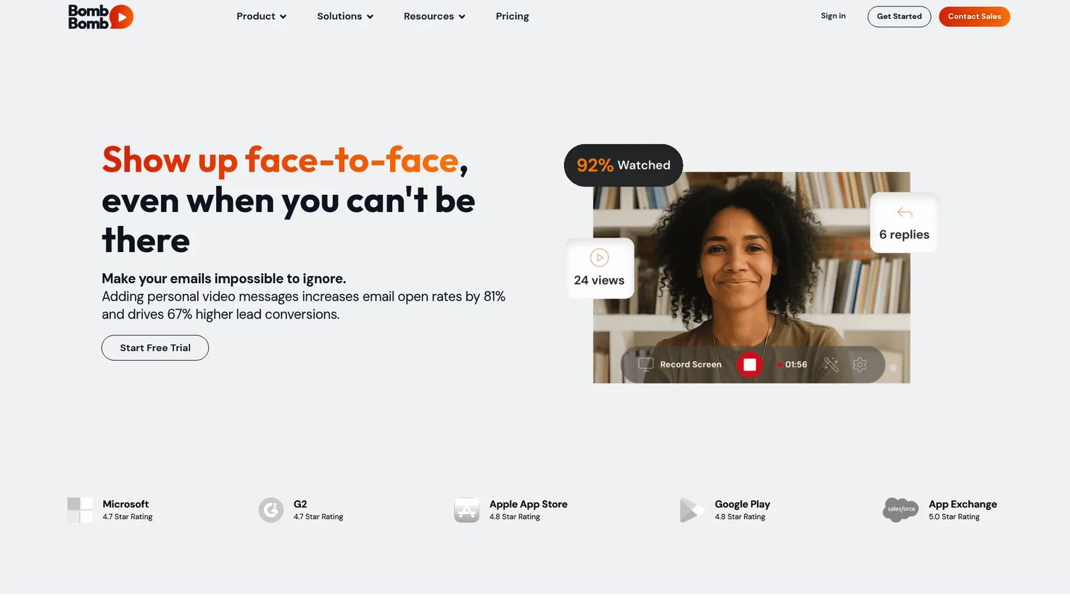 BombBomb video email software